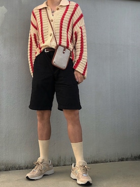「ZARA（ザラ）のアイテム（カーディガン/ボレロ、ベージュ系）」を使った、attenti0nさん（メンズ）の夏コーディネート
