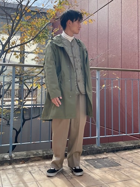 「いいね返し」｜「アイテム（モッズコート）」を使った、Ryuichiさん（メンズ・177cm）の秋コーディネート