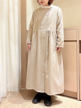 「サマンサモスモス」｜「アイテム（ハンチング/ベレー帽）」を使った、orinaさん（レディース・153cm）の冬コーディネート