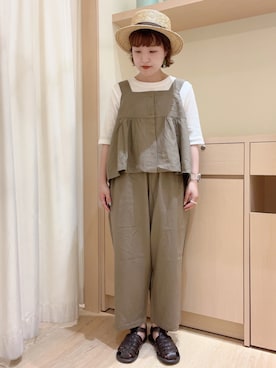 「sm2rhythm（サマンサモスモスリズム）のアイテム（パンツ）」を使った、orinaさん（レディース・153cm）の夏コーディネート