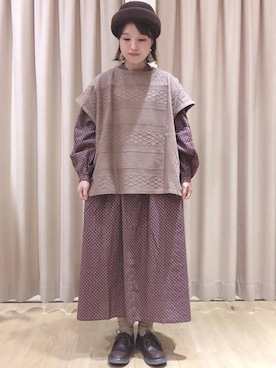「レトロワンピース」｜「アイテム（その他）」を使った、orinaさん（レディース・153cm）の秋コーディネート