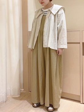 「羽織り」｜「アイテム（その他）」を使った、orinaさん（レディース・153cm）の春コーディネート