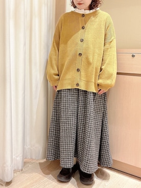 「ゆるニット」｜「アイテム（その他）」を使った、orinaさん（レディース・153cm）の冬コーディネート
