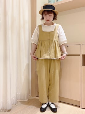 「sm2rhythm（サマンサモスモスリズム）のアイテム（パンツ）」を使った、orinaさん（レディース・153cm）の夏コーディネート