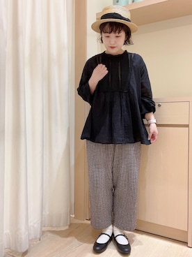 「出勤コーデ」｜「アイテム（バレエシューズ）」を使った、orinaさん（レディース・153cm）の春コーディネート