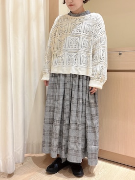 「サマンサモスモス」｜「アイテム（シャツワンピース）」を使った、orinaさん（レディース・153cm）の冬コーディネート