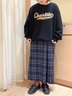 「Samansa Mos2 blue（サマンサモスモスブルー）のアイテム（キャップ）」を使った、orinaさん（レディース・153cm）の冬コーディネート