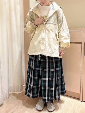 「サマンサ モスモス(Samansa Mos2)」｜「アイテム（マウンテンパーカー）」を使った、orinaさん（レディース・153cm）の春コーディネート