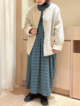 「サマンサモスモス」｜「アイテム（ハンチング/ベレー帽）」を使った、orinaさん（レディース・153cm）の冬コーディネート