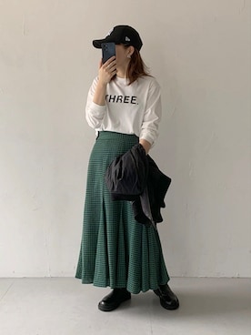 「FREAK'S STORE（フリークスストア）のアイテム（ピアス（両耳用））」を使った、nishi3さん（レディース・161cm）の冬コーディネート