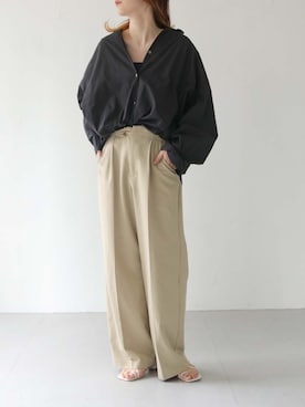 「UNE MANSION（ユヌマンション）のアイテム（シューズ）」を使った、nishi3さん（レディース・161cm）の春コーディネート