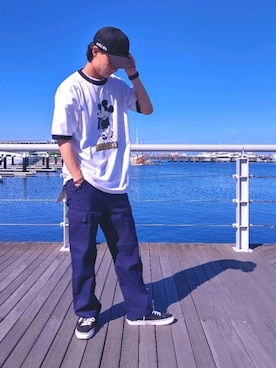 「ファッションの力を信じよう」｜「アイテム（帽子）」を使った、KaWaMaさん（メンズ・175cm）の夏コーディネート