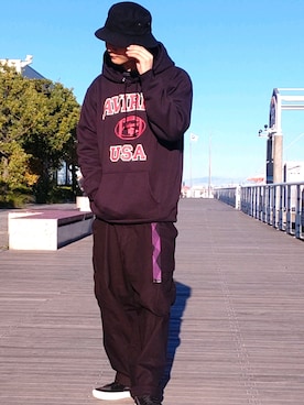 「オールブラックコーデ」｜KaWaMaさん（メンズ・175cm）の冬コーディネート