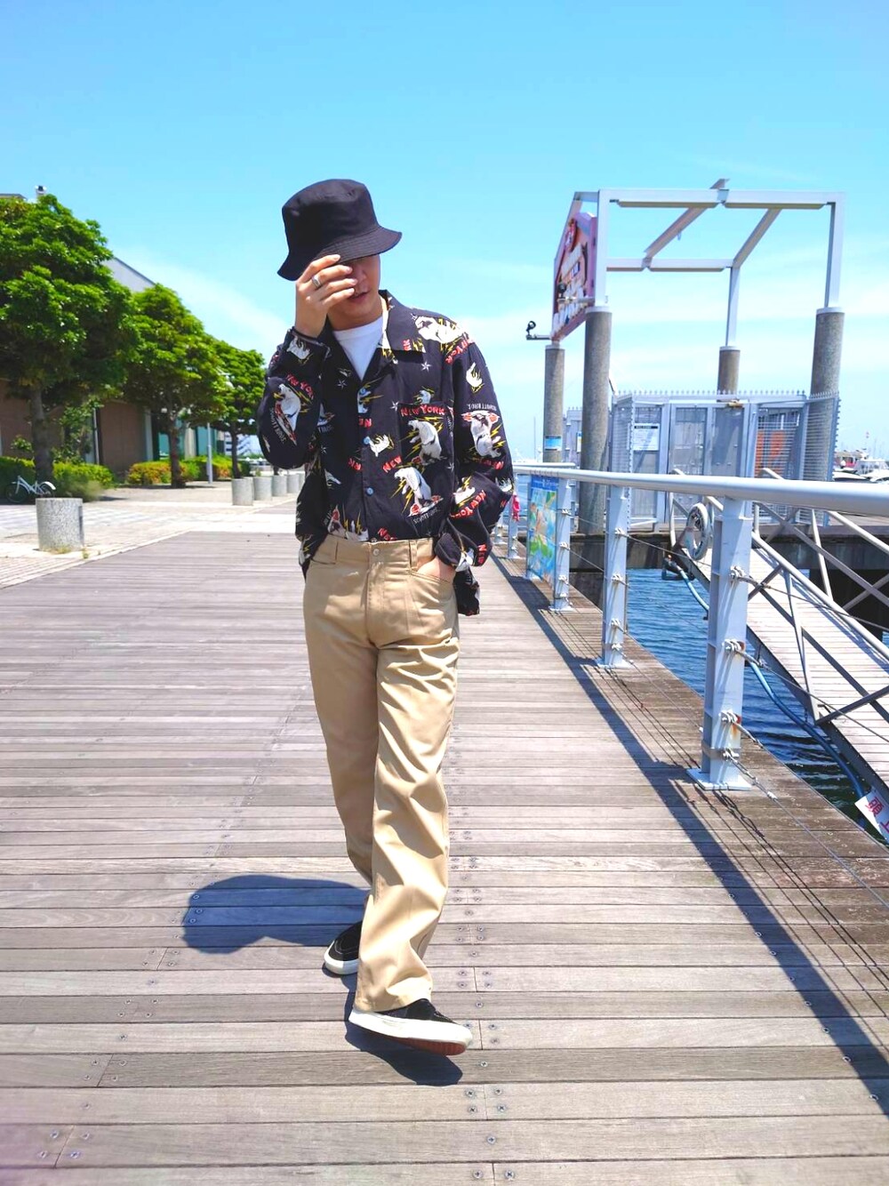 Schott ショット POLER BEARワイドカラーアロハシャツ Amazon.co.jp: [ショット] LS HAWAIIAN SHIRT POLAR BEAR