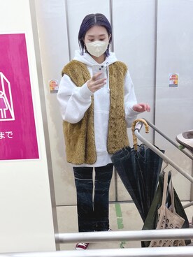 「CONVERSE（コンバース）のCONVERSE コンバース オール スター オックス / ALL STAR OX (MRN) 32163522（スニーカー）」を使った、yuさん（レディース・158cm）の秋コーディネート