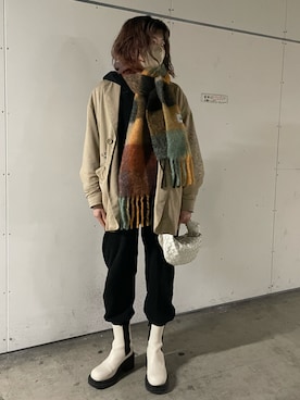 「RNA（アールエヌエー）のアイテム（ジャケット/アウター）」を使った、ユリさん（レディース・158cm）の冬コーディネート