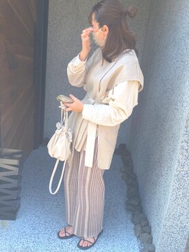 「SEVENDAYS=SUNDAY（セブンデイズサンデイ）のアイテム（シャツ/ブラウス）」を使った、yu-naさん（レディース・156cm）の秋コーディネート