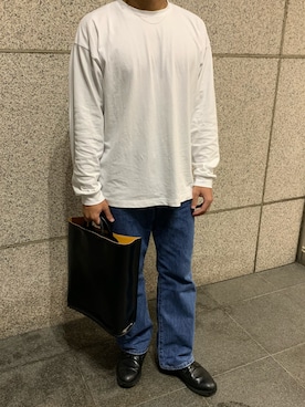 「SLOBE IENA（スローブイエナ）のアイテム（パンツ）」を使った、hottie(ハディー)さん（メンズ・172cm）の秋コーディネート