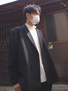 「G.O.C（ジーオーシー）のアイテム（テーラードジャケット）」を使った、焼きうどんさん（メンズ・178cm）の秋コーディネート