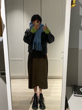 「RAIVE STUDIO（レイヴスタジオ）のアイテム（その他アウター）」を使った、Tillyさん（レディース・169cm）の冬コーディネート