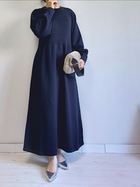 「M.deux（エムドゥ）のアイテム」を使った、M.deux STAFF１さん（レディース・148cm）の冬コーディネート