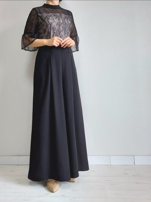 4★新品★ M.deux レースオールインワン ネイビー 4☆新品☆ M.deux レースオールインワン ネイビー