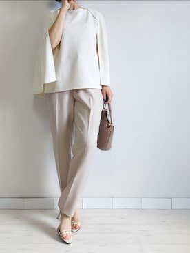 「M.deux（エムドゥ）のアイテム」を使った、M.deux STAFF１さん（レディース・148cm）の春コーディネート