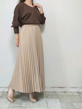 「M.deux（エムドゥ）のアイテム（トップス）」を使った、M.deux STAFF１さん（レディース・148cm）の秋コーディネート