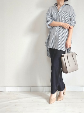「M.deux（エムドゥ）のアイテム（その他パンツ）」を使った、M.deux STAFF１さん（レディース・148cm）の秋コーディネート