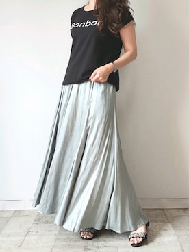 「M.deux（エムドゥ）のアイテム（トップス）」を使った、M.deux STAFF１さん（レディース・148cm）の夏コーディネート