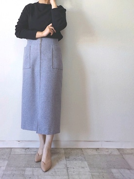 「M.deux（エムドゥ）のアイテム」を使った、M.deux STAFF１さん（レディース・148cm）の冬コーディネート