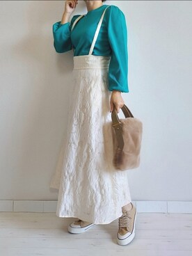 「M.deux（エムドゥ）のアイテム」を使った、M.deux STAFF１さん（レディース・148cm）の秋コーディネート