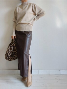 「M.deux（エムドゥ）のアイテム」を使った、M.deux STAFF１さん（レディース・148cm）の秋コーディネート