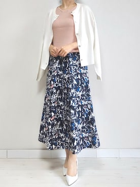 「M.deux（エムドゥ）のアイテム（スカート）」を使った、M.deux STAFF１さん（レディース・148cm）の春コーディネート
