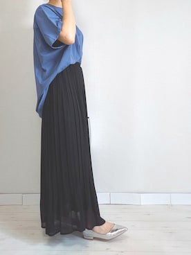 「M.deux（エムドゥ）のアイテム（Tシャツ/カットソー）」を使った、M.deux STAFF１さん（レディース・148cm）の夏コーディネート