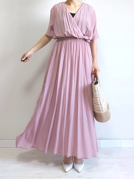 「M.deux（エムドゥ）のアイテム（ワンピース）」を使った、M.deux STAFF１さん（レディース・148cm）の春コーディネート