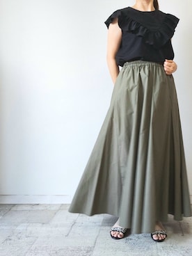 「M.deux（エムドゥ）のアイテム」を使った、M.deux STAFF１さん（レディース・148cm）の夏コーディネート