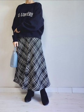 「M.deux（エムドゥ）のアイテム」を使った、M.deux STAFF１さん（レディース・148cm）の冬コーディネート