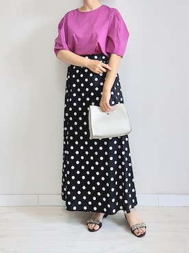 「M.deux（エムドゥ）のアイテム（Tシャツ/カットソー）」を使った、M.deux STAFF１さん（レディース・148cm）の夏コーディネート