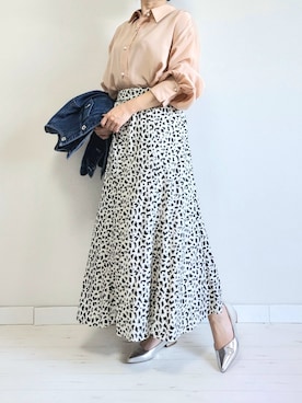 「M.deux（エムドゥ）のアイテム（スカート）」を使った、M.deux STAFF１さん（レディース・148cm）の冬コーディネート