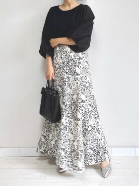 「M.deux（エムドゥ）のアイテム（Tシャツ/カットソー）」を使った、M.deux STAFF１さん（レディース・148cm）の春コーディネート