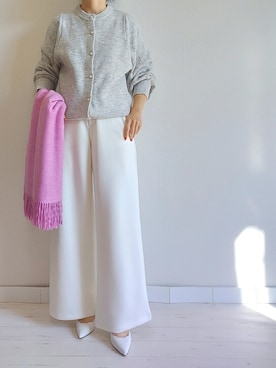 「M.deux（エムドゥ）のアイテム（カーディガン/ボレロ）」を使った、M.deux STAFF１さん（レディース・148cm）の秋コーディネート