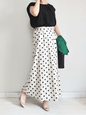 「M.deux（エムドゥ）のアイテム（カーディガン/ボレロ）」を使った、M.deux STAFF１さん（レディース・148cm）の春コーディネート