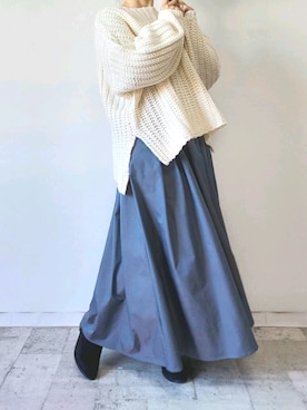 「M.deux（エムドゥ）のアイテム」を使った、M.deux STAFF１さん（レディース・148cm）の冬コーディネート