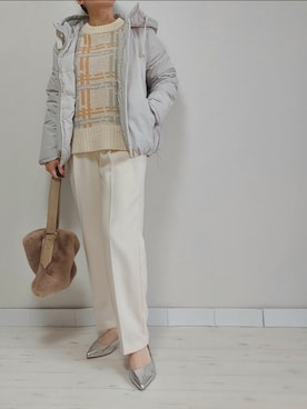 「M.deux（エムドゥ）のアイテム」を使った、M.deux STAFF１さん（レディース・148cm）の冬コーディネート