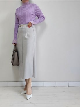 「M.deux（エムドゥ）のアイテム」を使った、M.deux STAFF１さん（レディース・148cm）の冬コーディネート