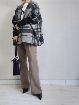 「M.deux（エムドゥ）のアイテム（その他アウター）」を使った、M.deux STAFF１さん（レディース・148cm）の冬コーディネート