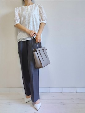 「M.deux（エムドゥ）のアイテム」を使った、M.deux STAFF１さん（レディース・148cm）の冬コーディネート