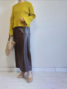 「M.deux（エムドゥ）のアイテム」を使った、M.deux STAFF１さん（レディース・148cm）の冬コーディネート