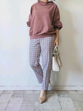「M.deux（エムドゥ）のアイテム（Tシャツ/カットソー）」を使った、M.deux STAFF１さん（レディース・148cm）の冬コーディネート